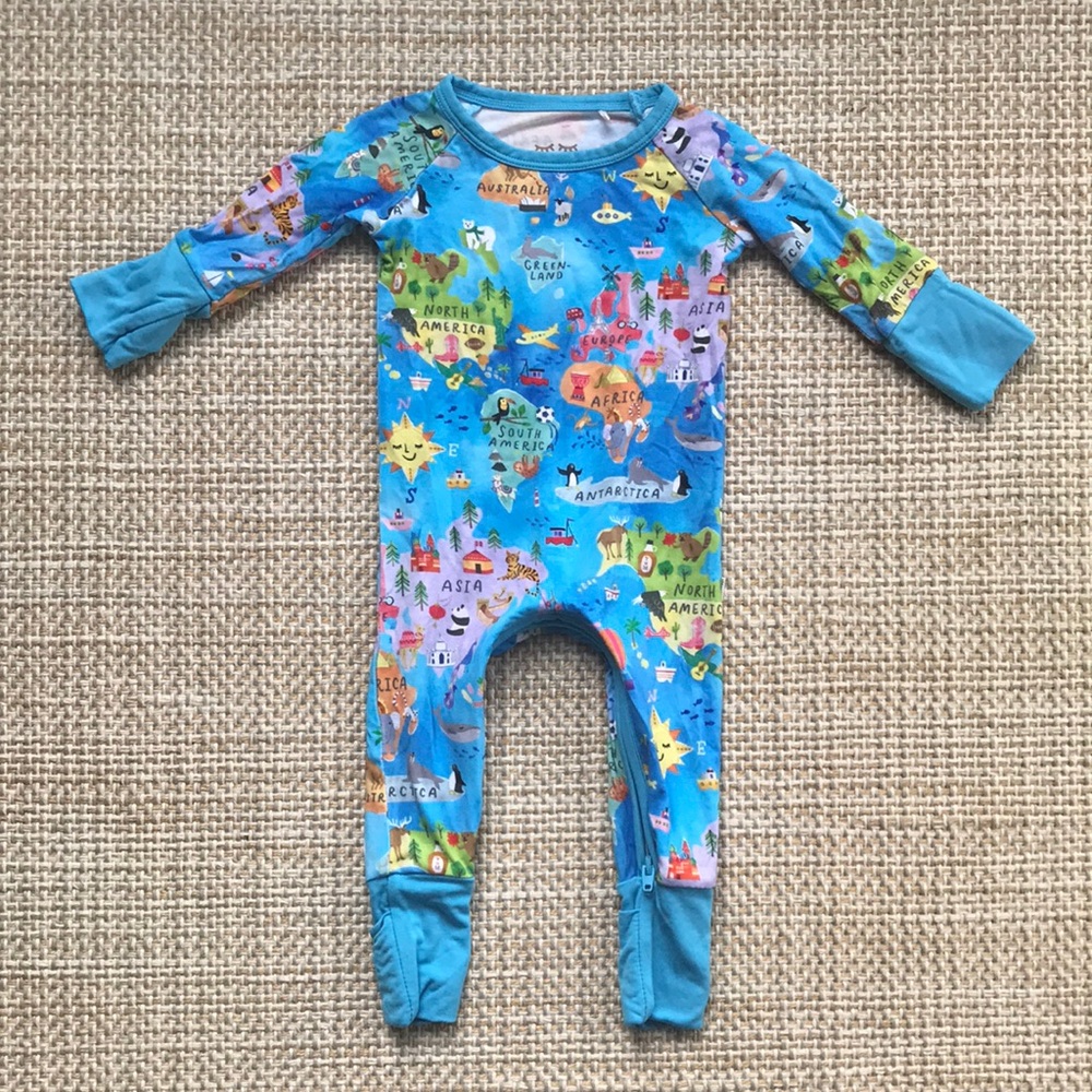 Little Sleepies Around the World Zippy (size NB)